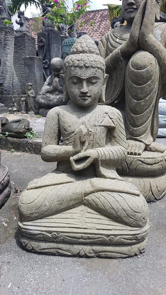 Buddha Greenstone Chakra hands Buddha 80cm(h)
