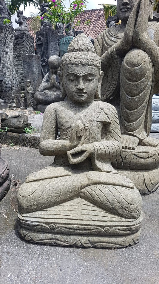 Lavastone Chakra hands Buddha 80cm(h)