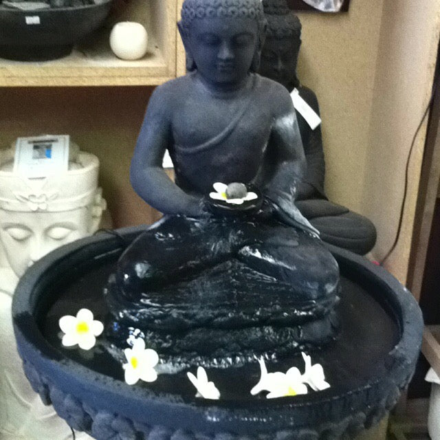 Water feature Buddha on bowl