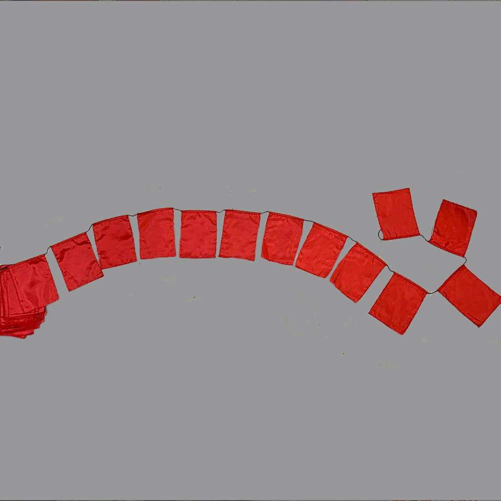 Coloured rectangular 6 metre bunting flags