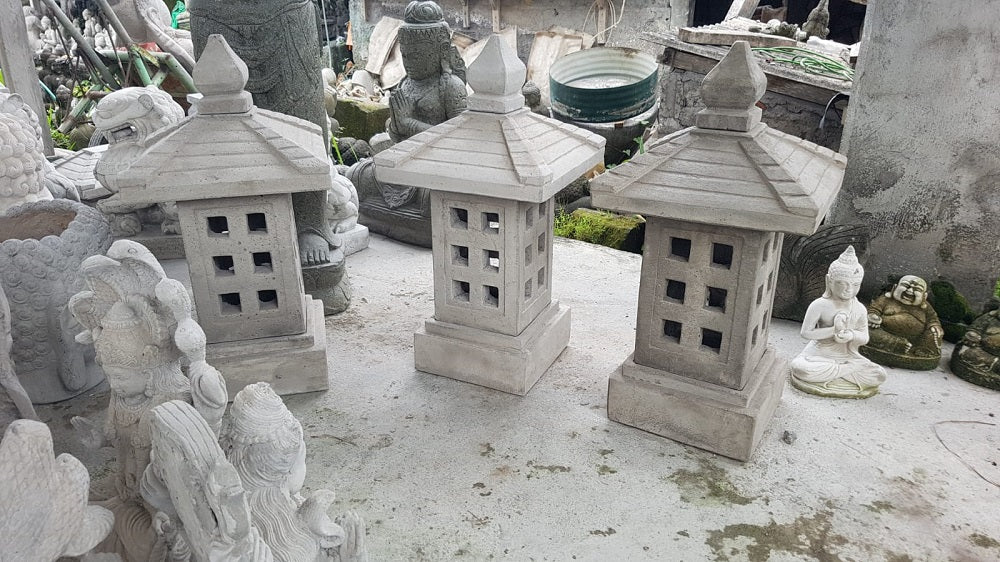 Garden House Lamp Cement 80cm