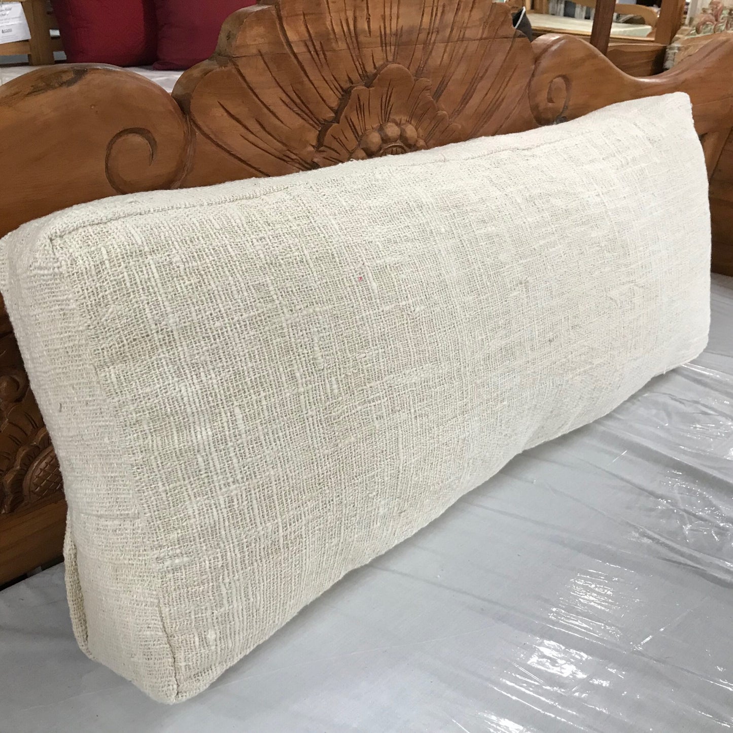 Open Weave Cotton Oblong Cushion Cover 100cm x 40cm