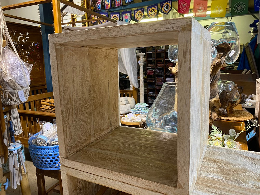 Oblong Teakwood Module Stack Cube 70cmx35cmx30cmDepth