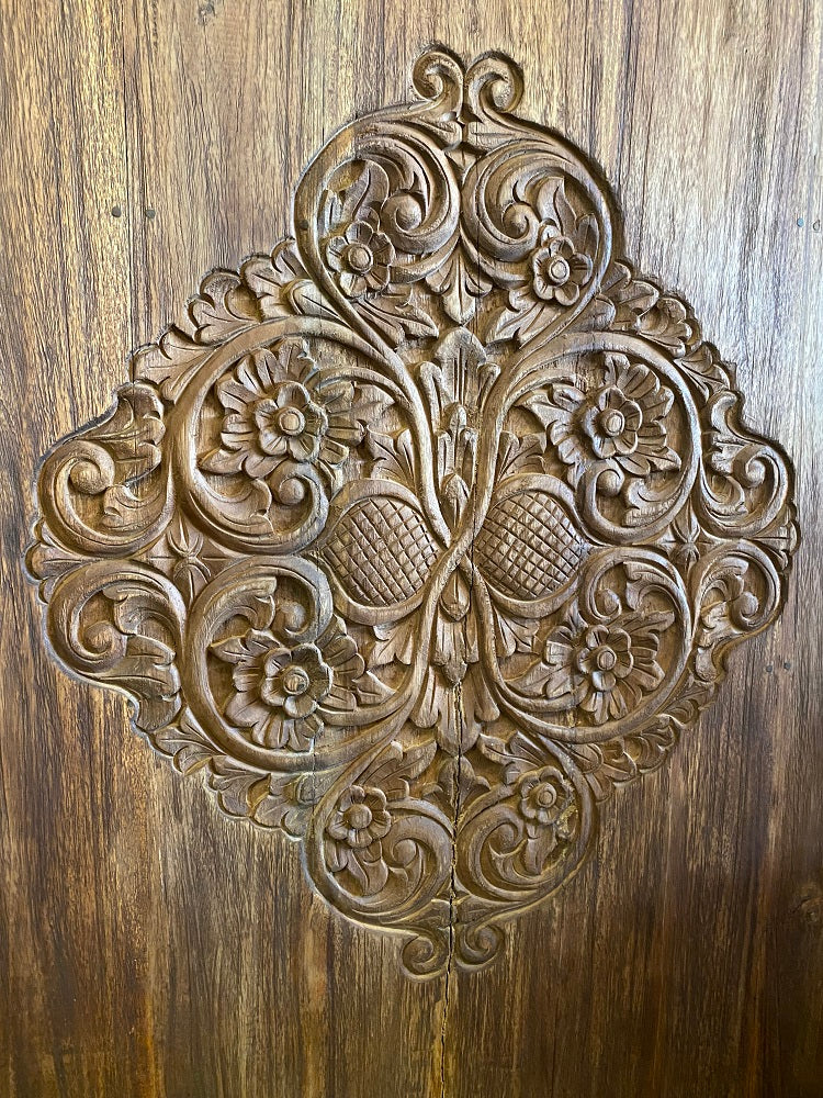 Recycled Teak Carved Door Panel/Wall Panel