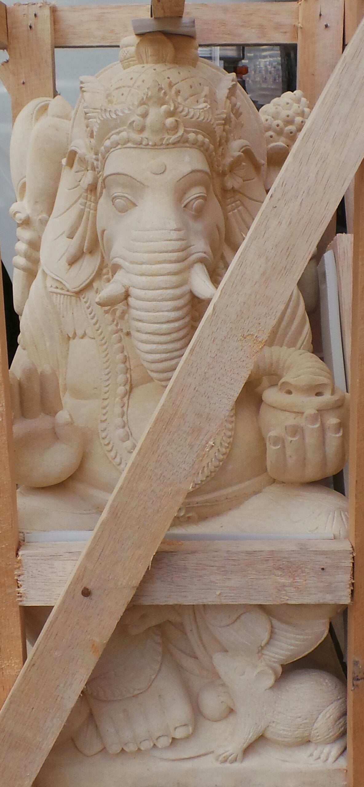 Limestone Ganesh handcarved Statue