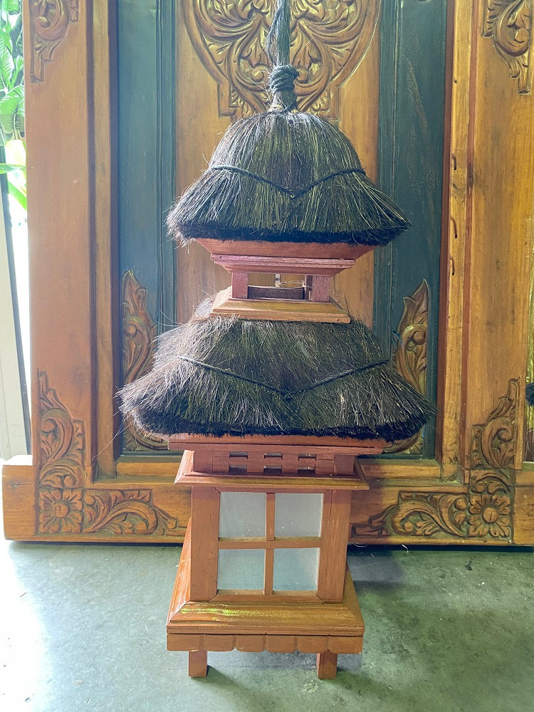 Balinese wood outdoor garden house1, 2 and 3 level fibre roof