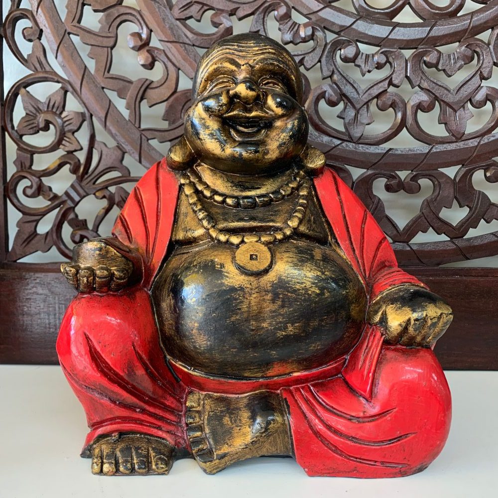 Buddha Happy Resin 30cm