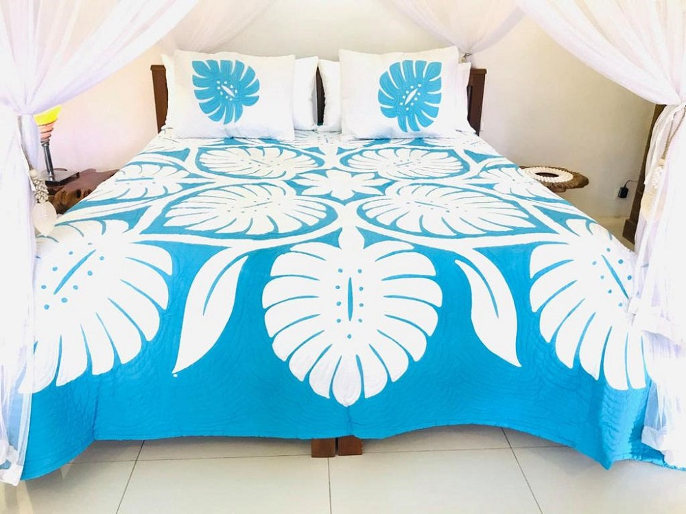 Bedspread Queen Cotton Hand Painted Batik with Pillow Covers