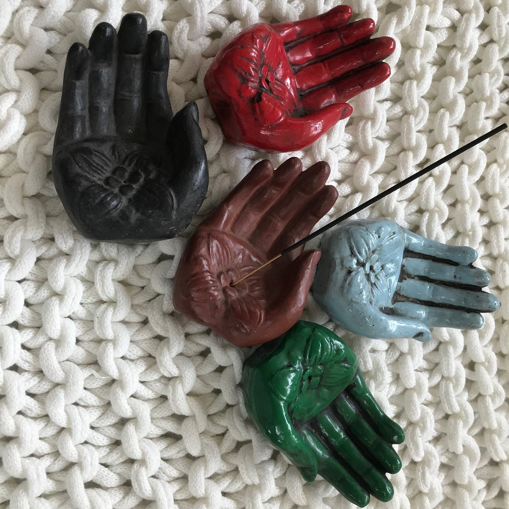 Incense holder resin Buddha Hand