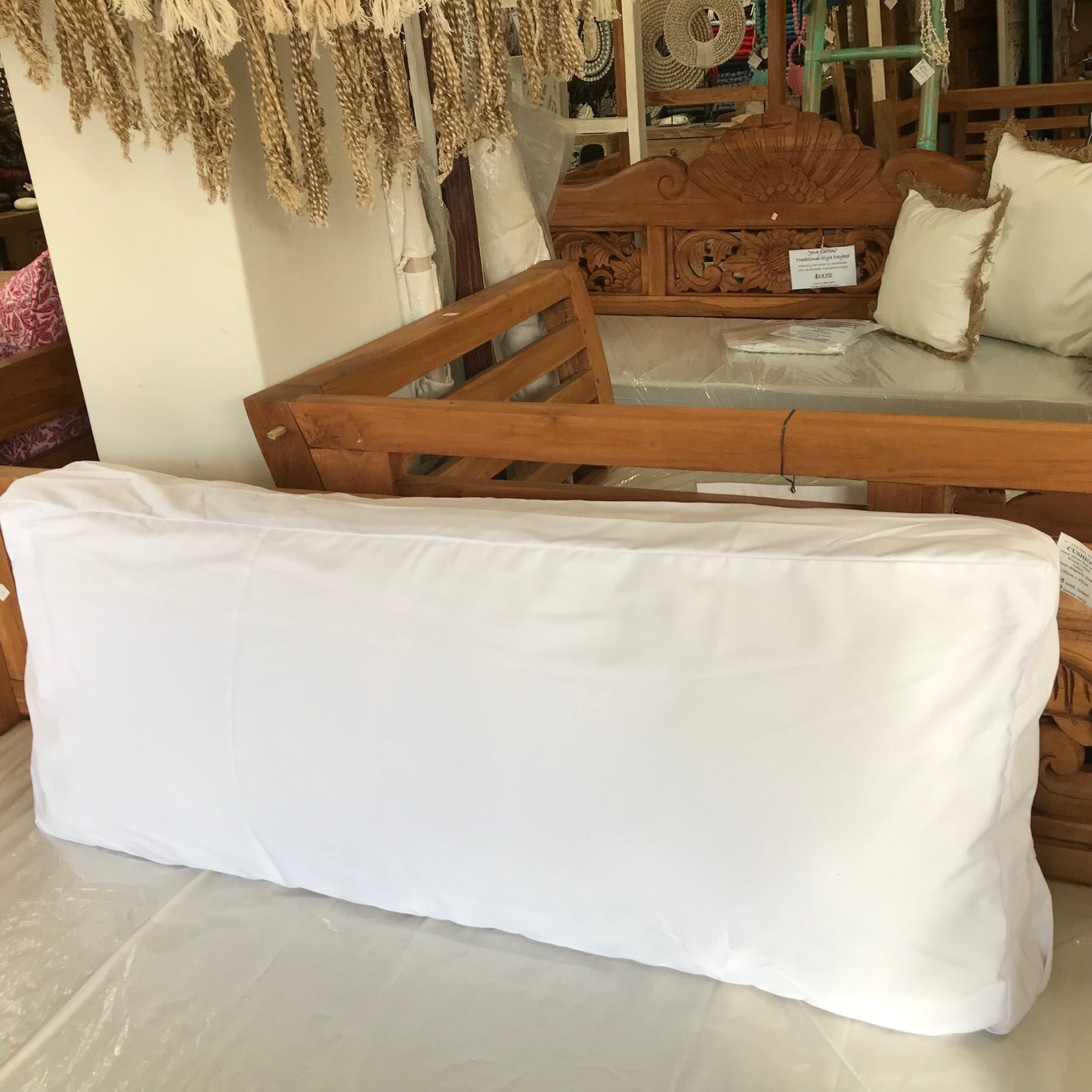 Cotton Long Oblong Back Cushion Cover 100cm x 40cm