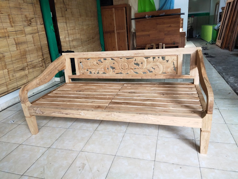 Mas Tus Recycled Teak Daybed Single (Creamwash)