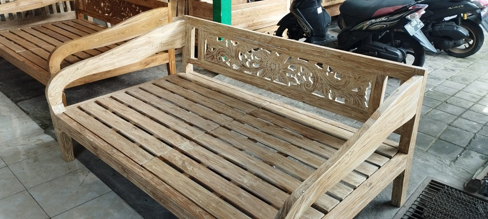 Mas Tus Recycled Teak Daybed Large (Creamwash)