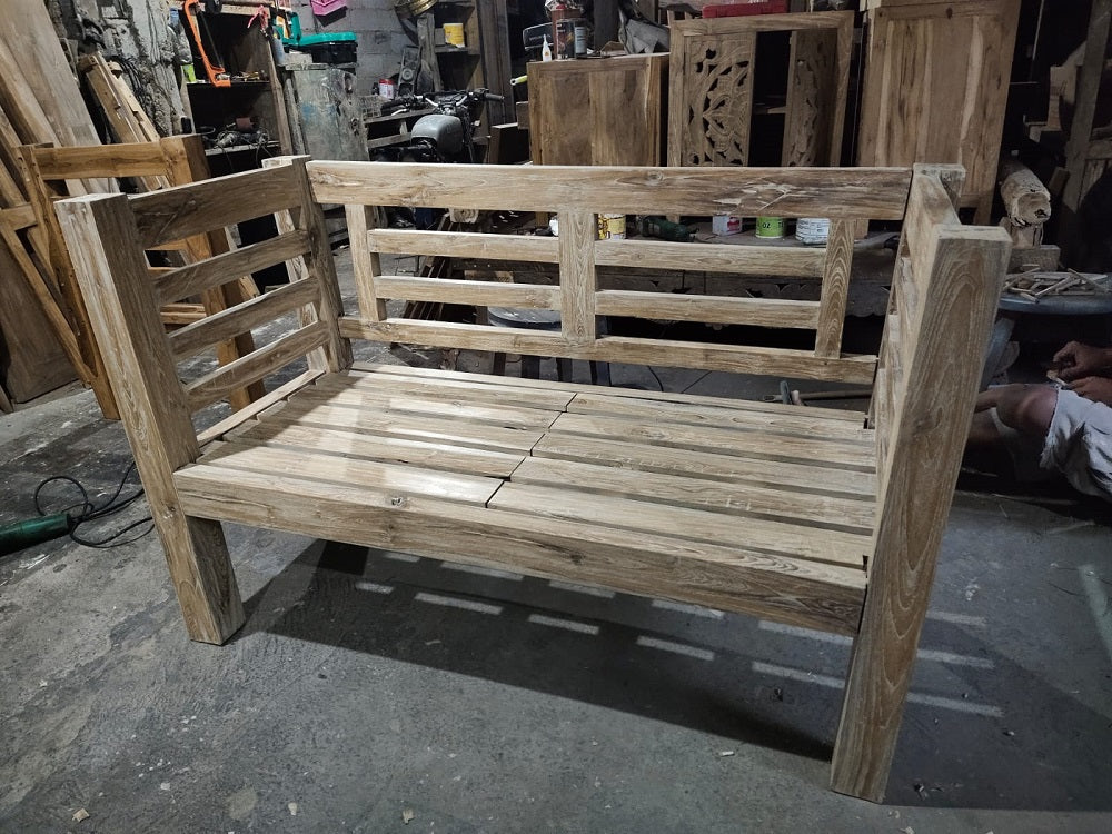 Batubulan Mini Elde Teak Daybench / Daybed (Creamwash)