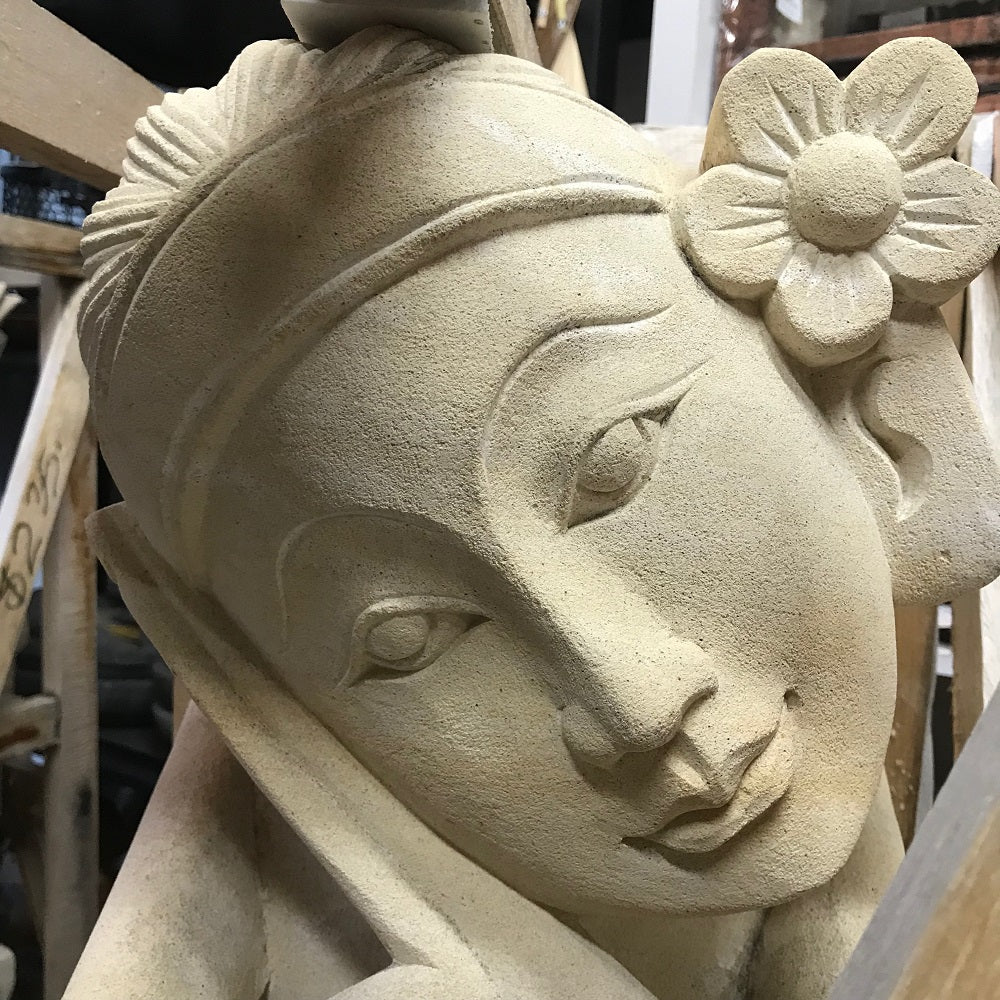 Mimpi Dreamer 1mtr ht handcarved limestone statue