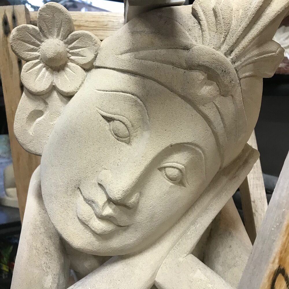 Mimpi Dreamer Limestone Handcarved Statue 75cm