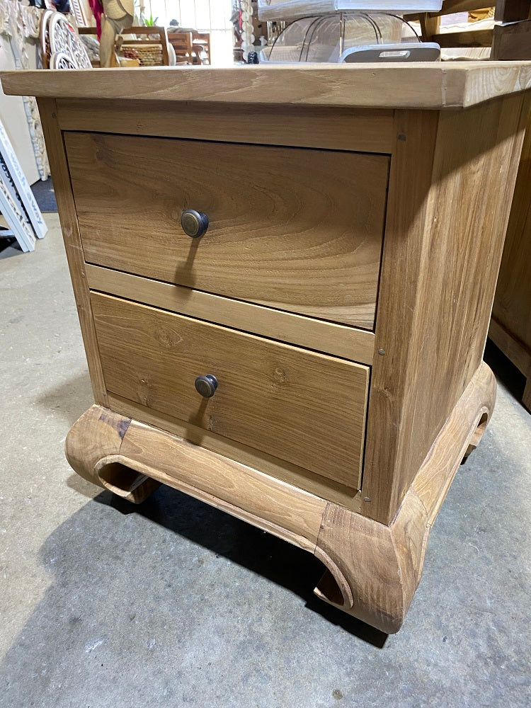 Bedside cabinet Teak Opium Eastern Style Natural wood