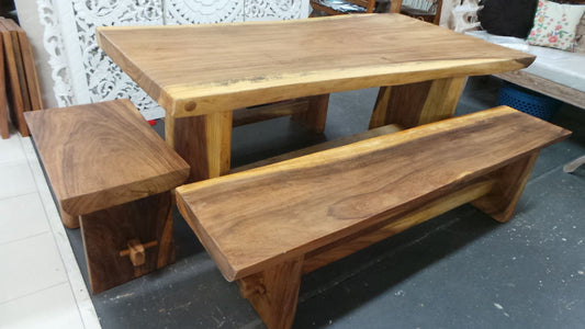 Suar slab wood Bench various lengths