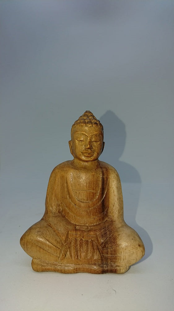 Wood Hand Carved Buddha of Meditation 15cm