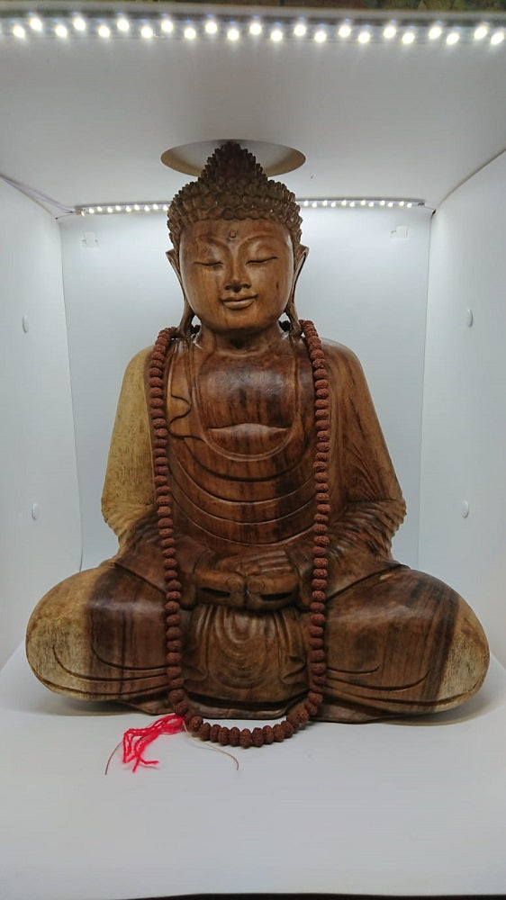 Wood Hand Carved Buddha of Meditation 30cm