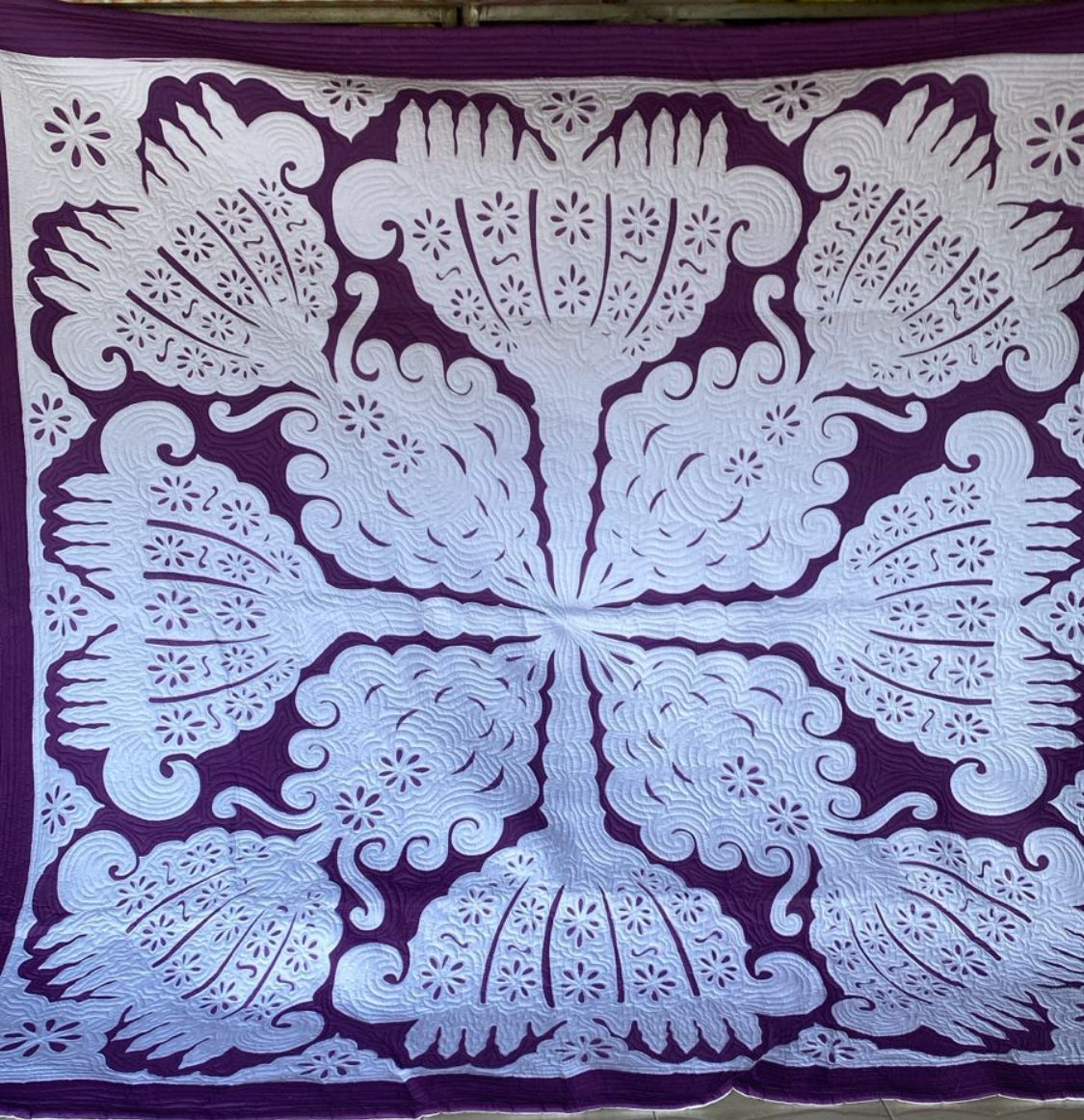 Bedspread King Cotton Hand Painted Batik with Pillow Covers