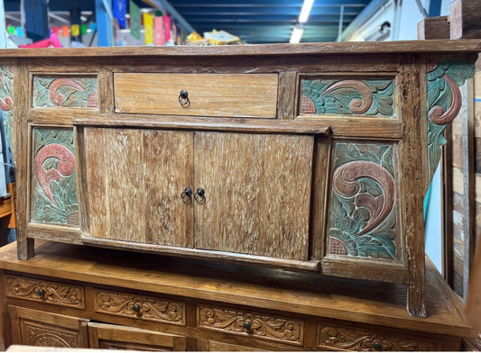 Mas Recycled Teakwood Sideboard / Cabinet with 1 drawer 2  doors 160cm length