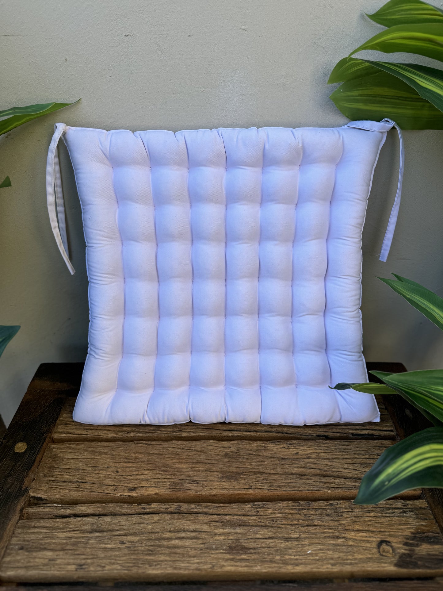 Cotton Covered Organic Kapok Filled Seat cushion 40cm x 40cm