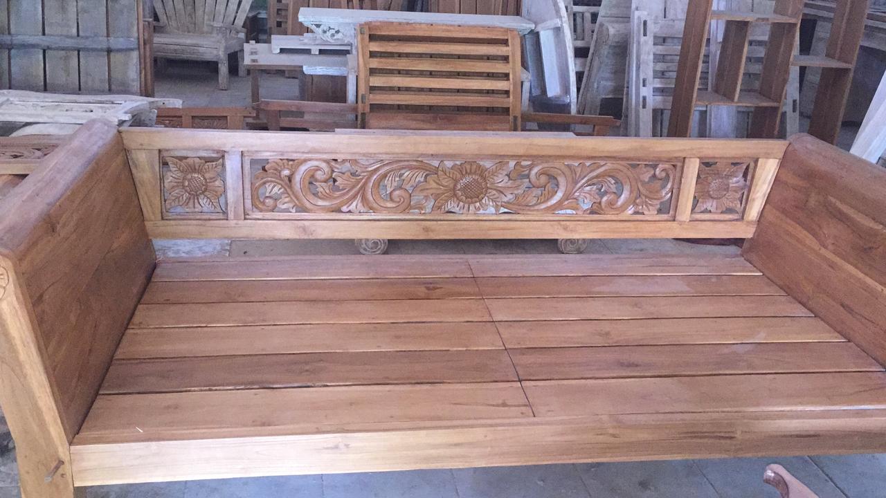 Batubulan Yanto Recycled Teak Daybed  Single size (Natural)