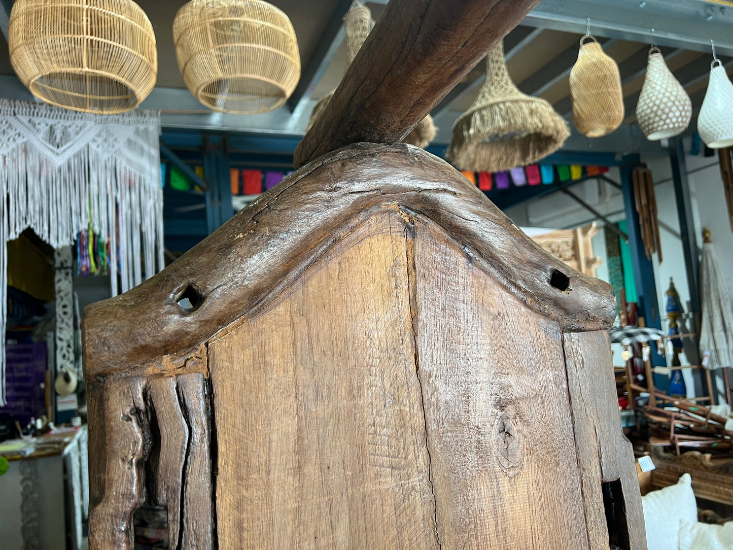 Antique Rustic old Hardwood including old wooden Oxen Bow Yoke wood .4 Shelf  Bookcase