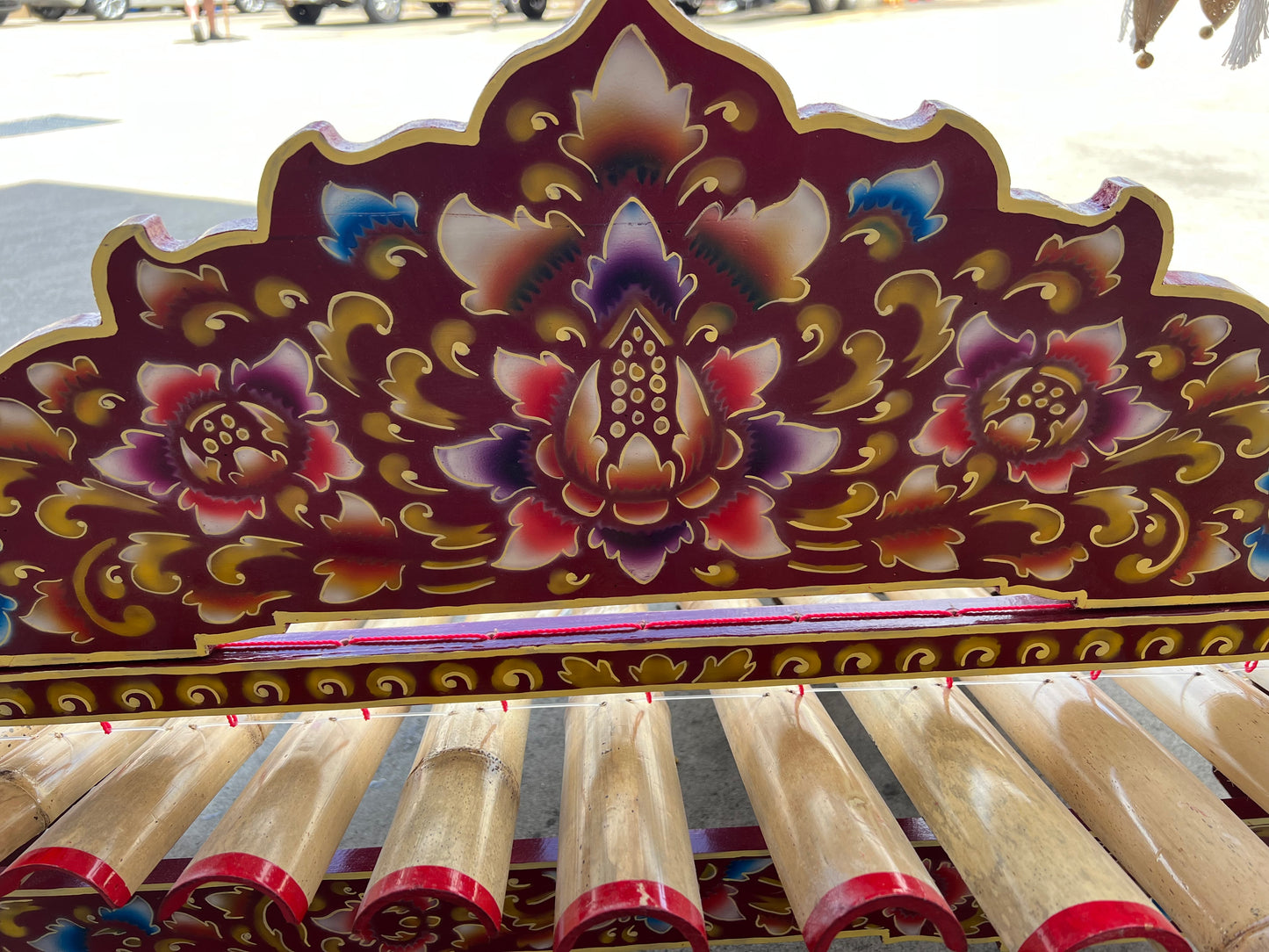 Balinese Bamboo Gamelan musical instrument hand painted