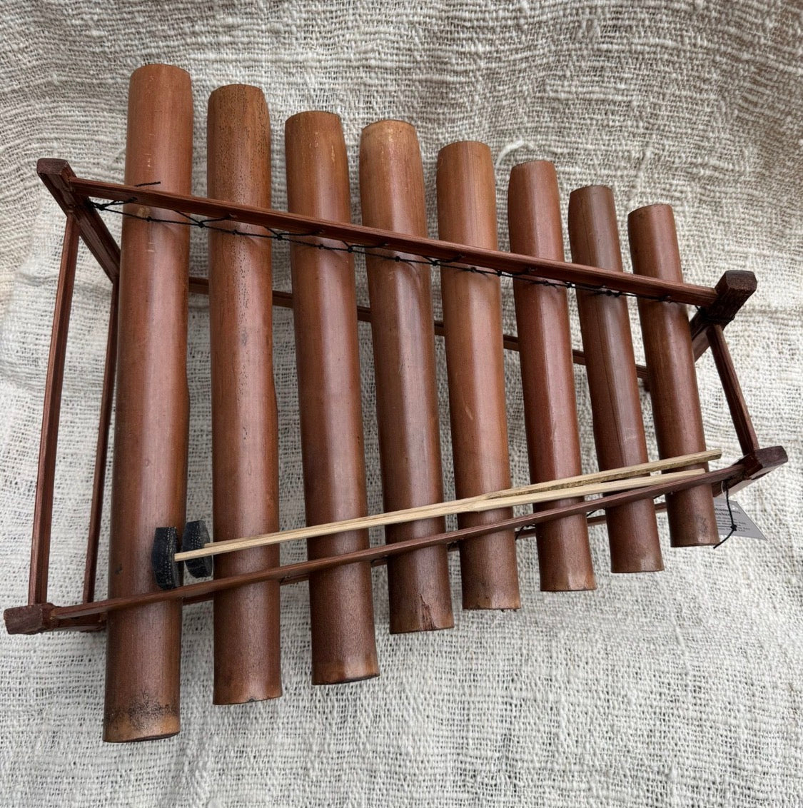 Balinese Bamboo Gamelan musical instrument hand painted 40cm long