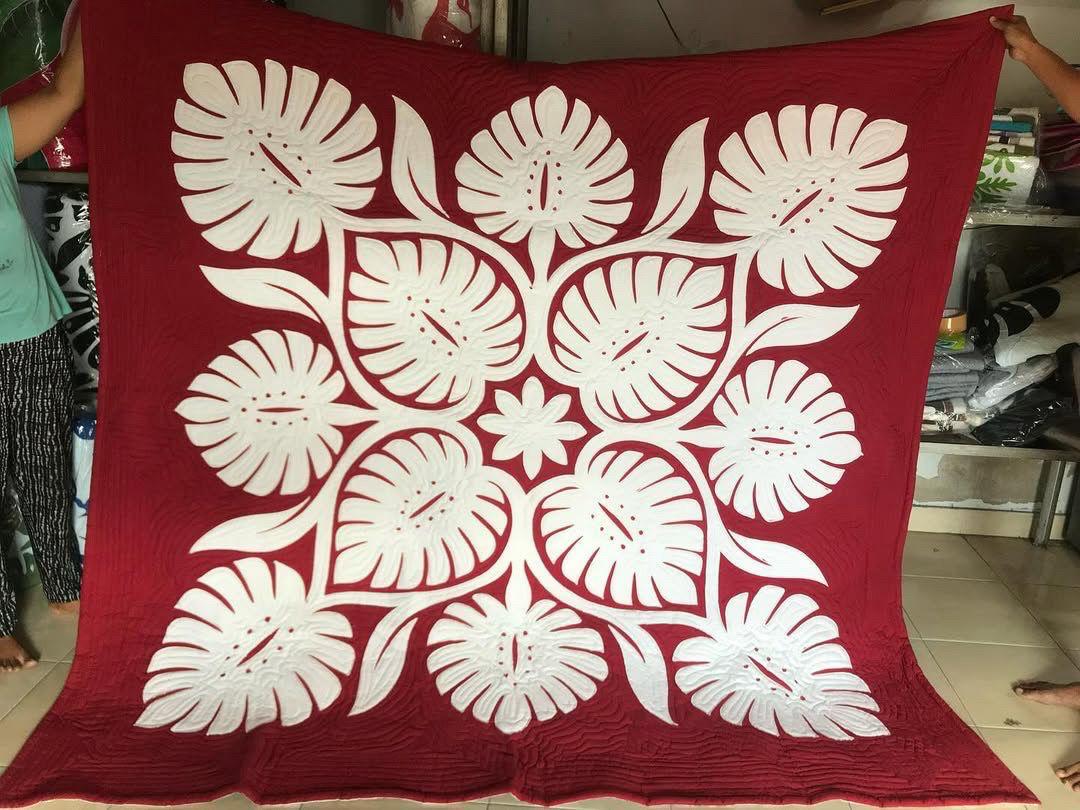 Bedspread Queen Cotton Hand Painted Batik with Pillow Covers