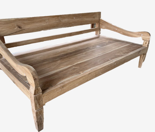 Batubulan Java Teak Daybed Raw wood  finish