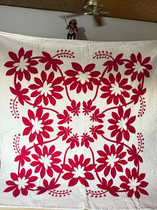 Bedspread Queen Cotton Hand Painted Batik with Pillow Covers