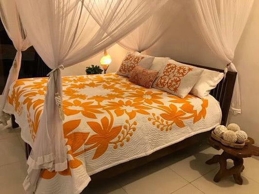 Bedspread Queen Cotton Hand Painted Batik with Pillow Covers
