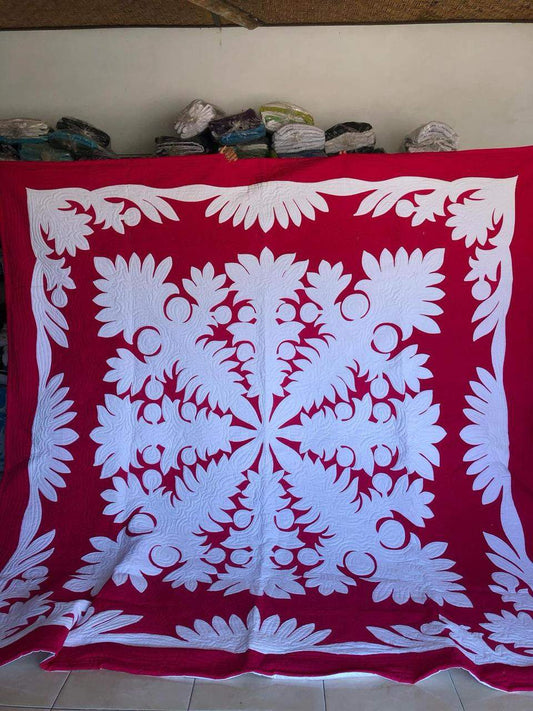 Bedspread Queen Cotton Hand Painted Batik with Pillow Covers