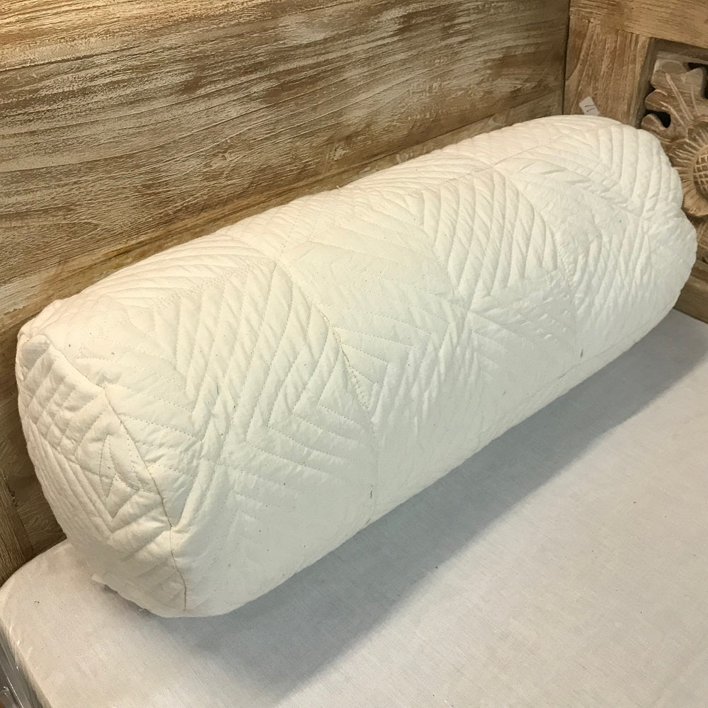 Cotton Quilted Bolster Cover Small 52cm x 22cm