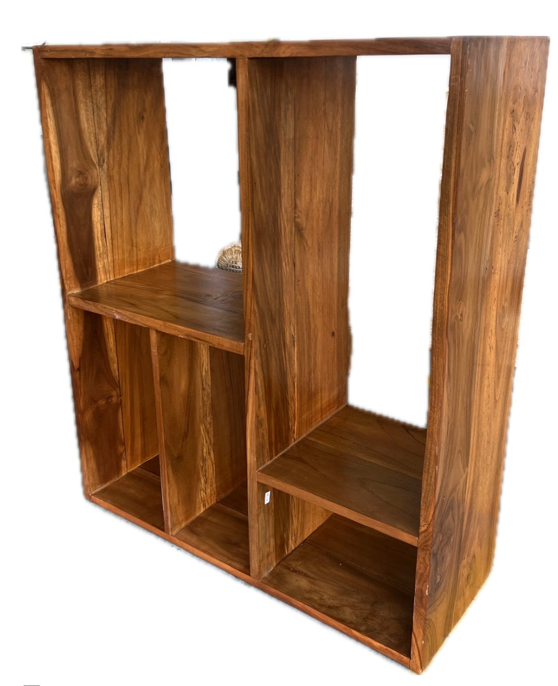 Teak 2 position bookshelf Natural stain finish 80cmx94cmx30cm