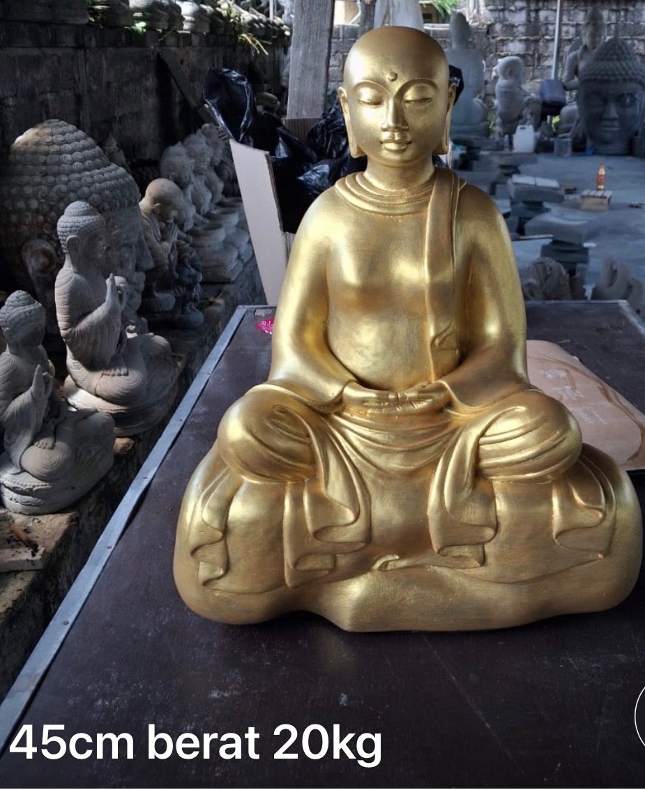 Buddha  Moulded hand painted Cement 40cm(h) Meditation