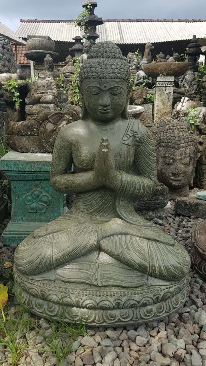 Buddha Namaste / Pray  cement 80cm Grey