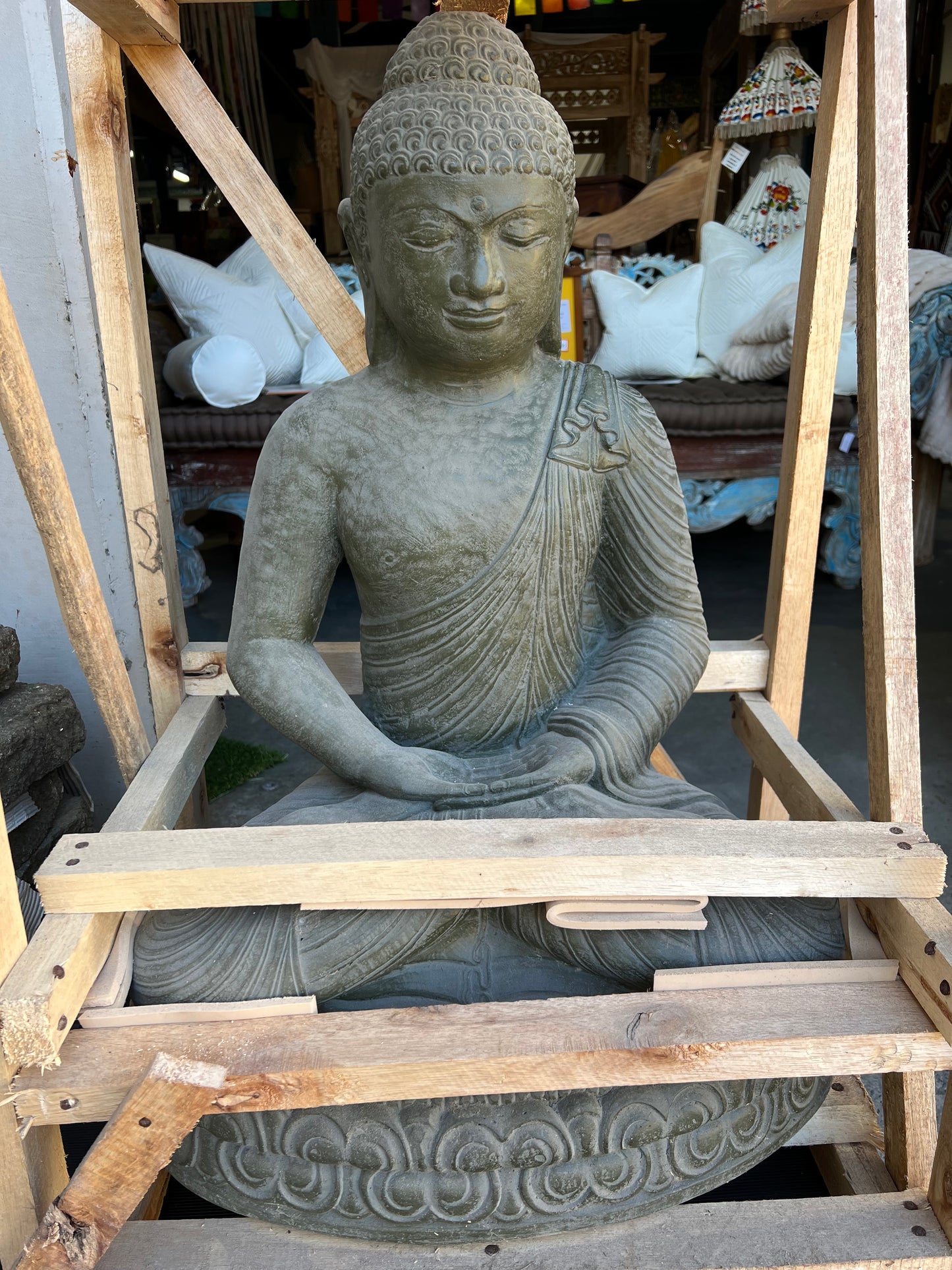 Buddha Meditation hands cement concrete 80cm