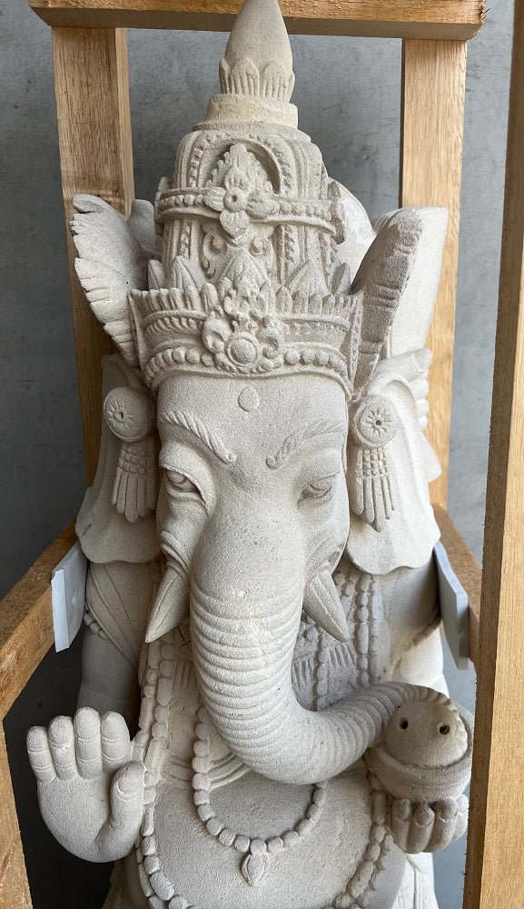 Ganesha  standing 1mtr Limestone handcarved Statue