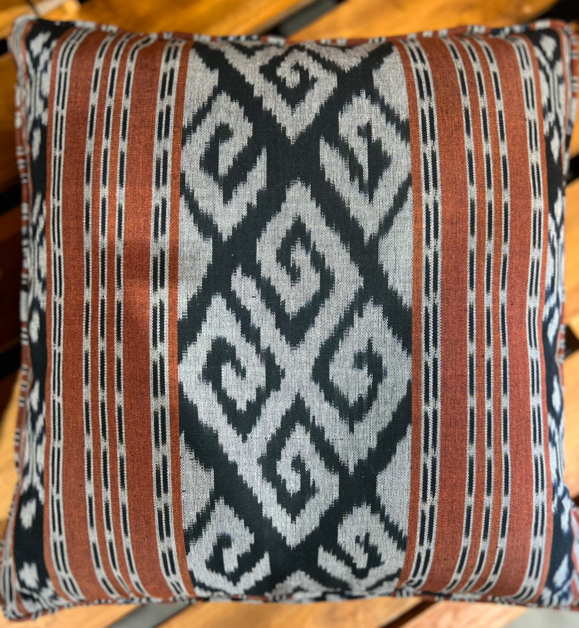 Cushion cover with Sumba hand woven Cotton Ikat designs 45cmx45cm