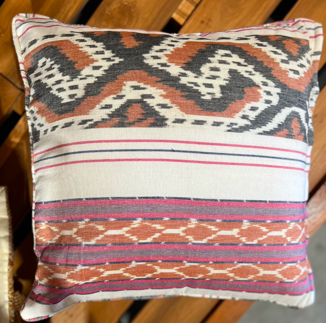 Cushion cover with Sumba hand woven Cotton Ikat designs 45cmx45cm