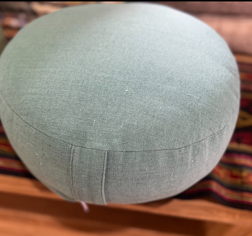 Zafu Meditation mattress/cushion 35cm diameter organic Kapok filling cotton fabric