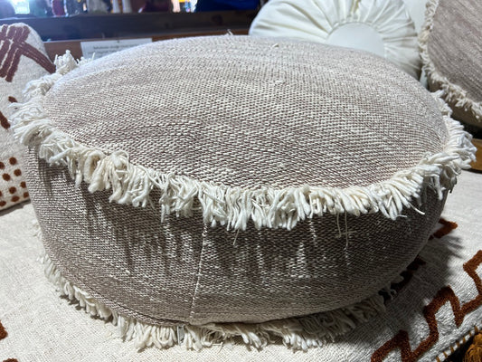Cushion/ Footstool cotton woven with Organic Kapok Filling
