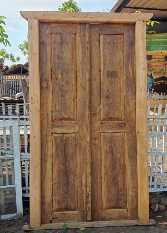 Antique Original Pre used Teak Door natural finish