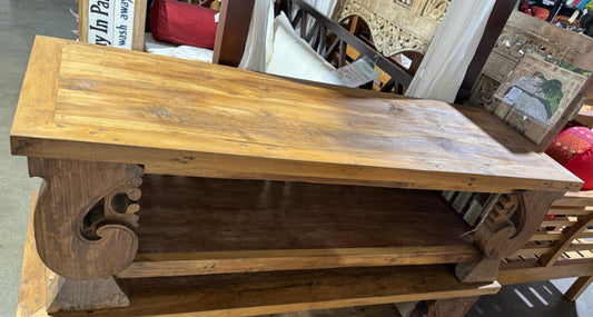 Mas Lowline  sideboard/coffee table 150cm x 50cm x 50cm(h)  Rustic recycled aged teakwood