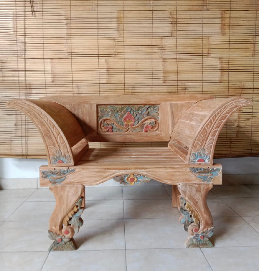 Recycled Teak Mas Ubud Kartini Chair Antique painted finish