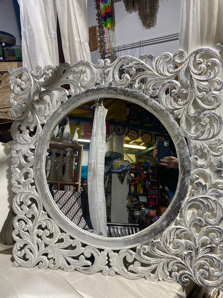 Mirror Carved framed Mirror 80cmx80 cm