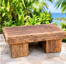 Mas recycled Java Old  Railway Sleeper wood Coffee Table 125cm length